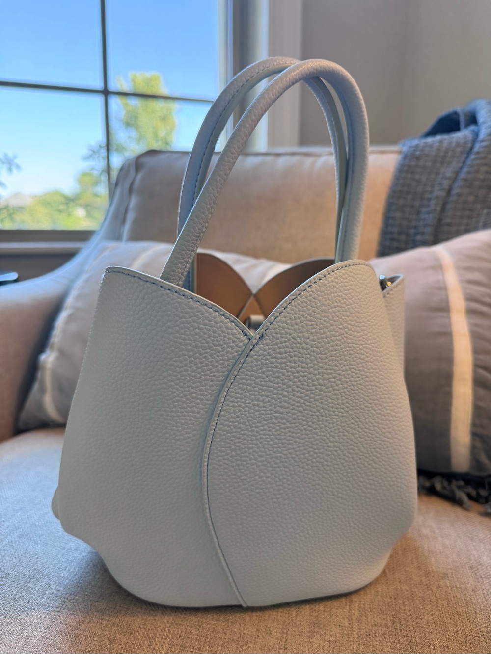 Melie Bianco Tulip Bag Light Blue Like New